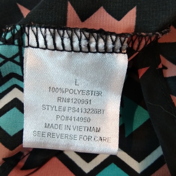 Pink Rose Aztec patterened Dress Size L - Picture 4 of 8